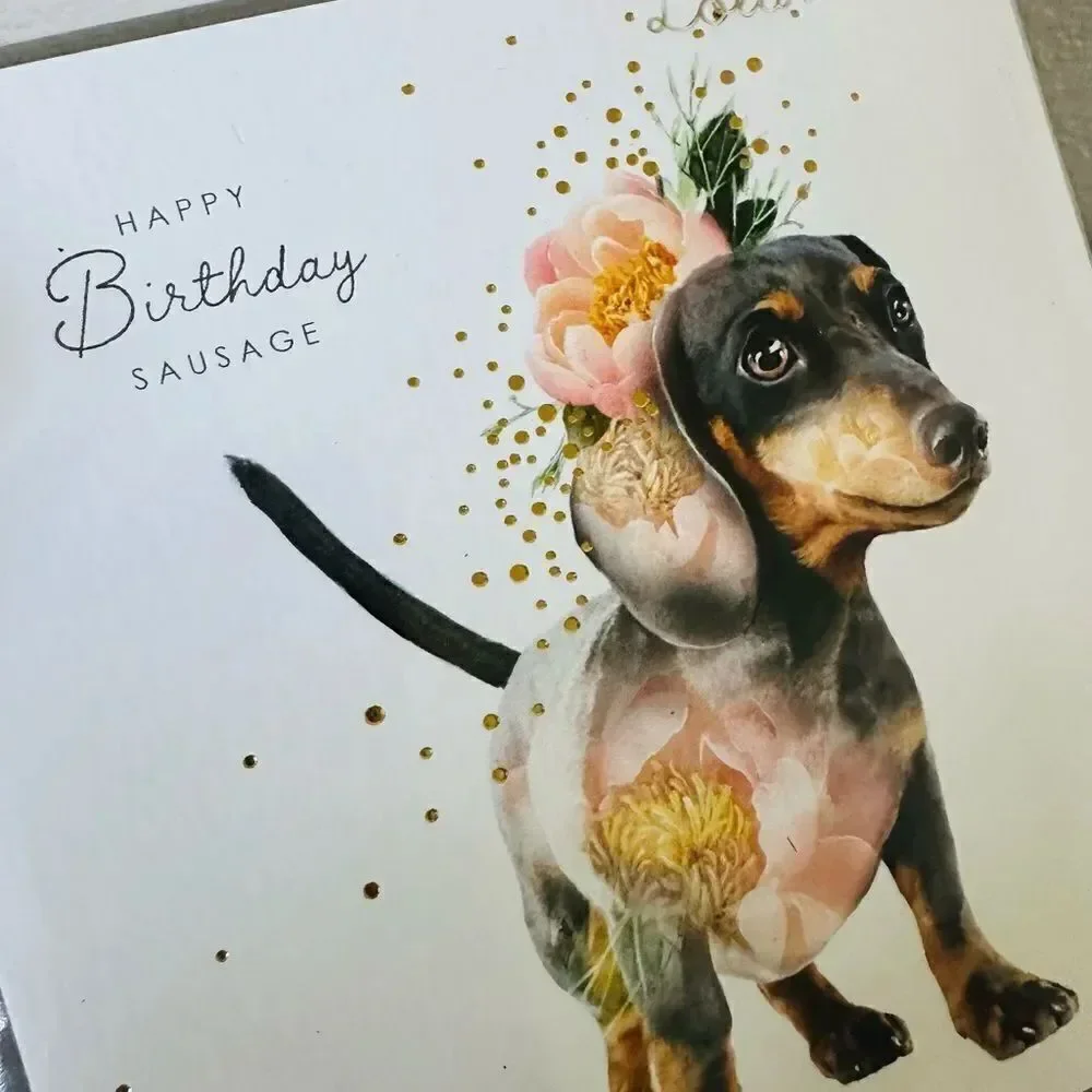 Dachshund Happy Birthday Sausage Dog Greeting Card